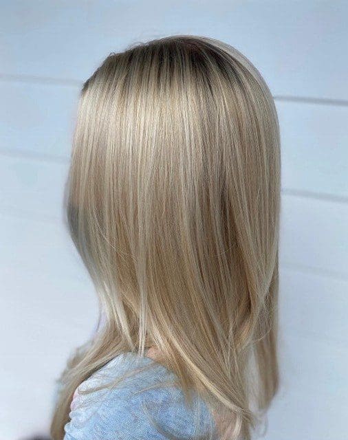 Straight Silky Blonde Hair